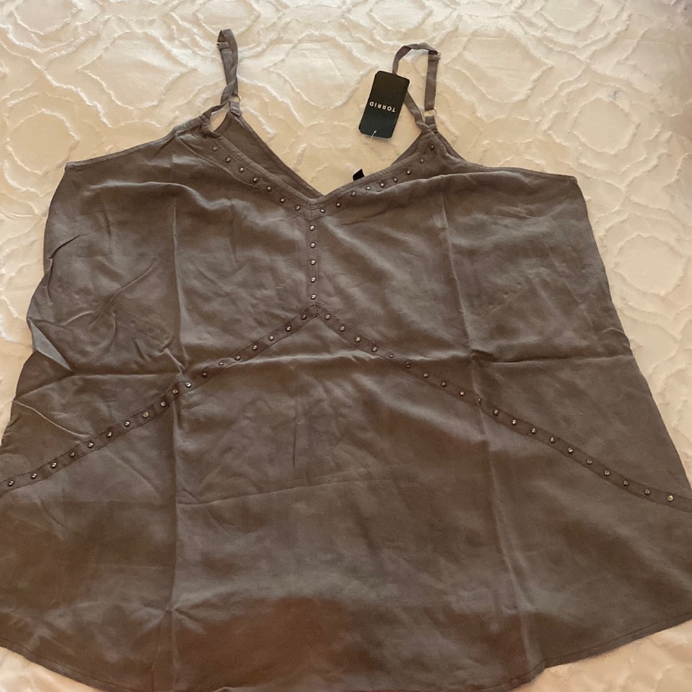 Torrid Gray Studded Cami - Size 00 (M/L)